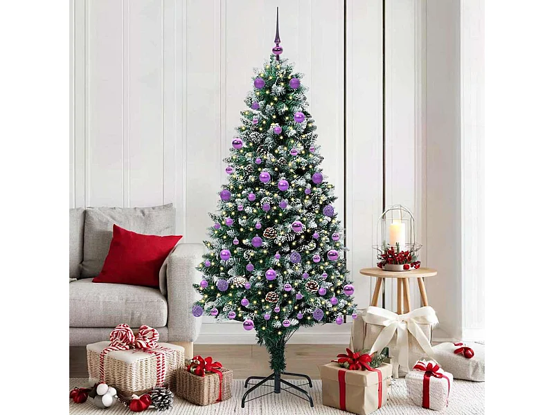 Sapin de Noël artificiel Vert 180 cm PVC, Acier et Plastique
