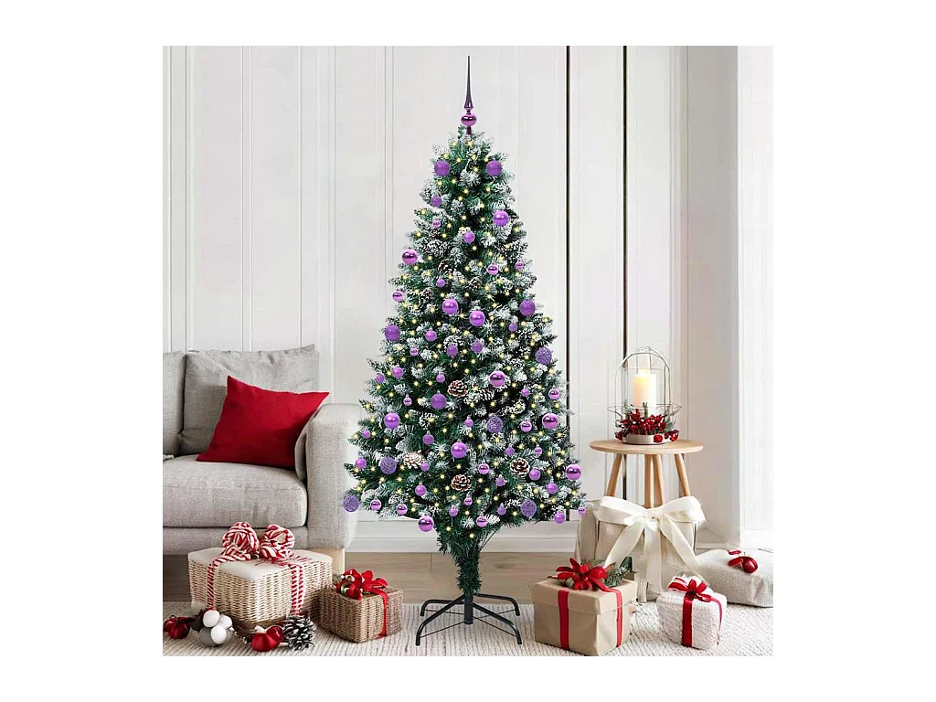 Sapin de Noël artificiel Vert 180 cm PVC, Acier et Plastique