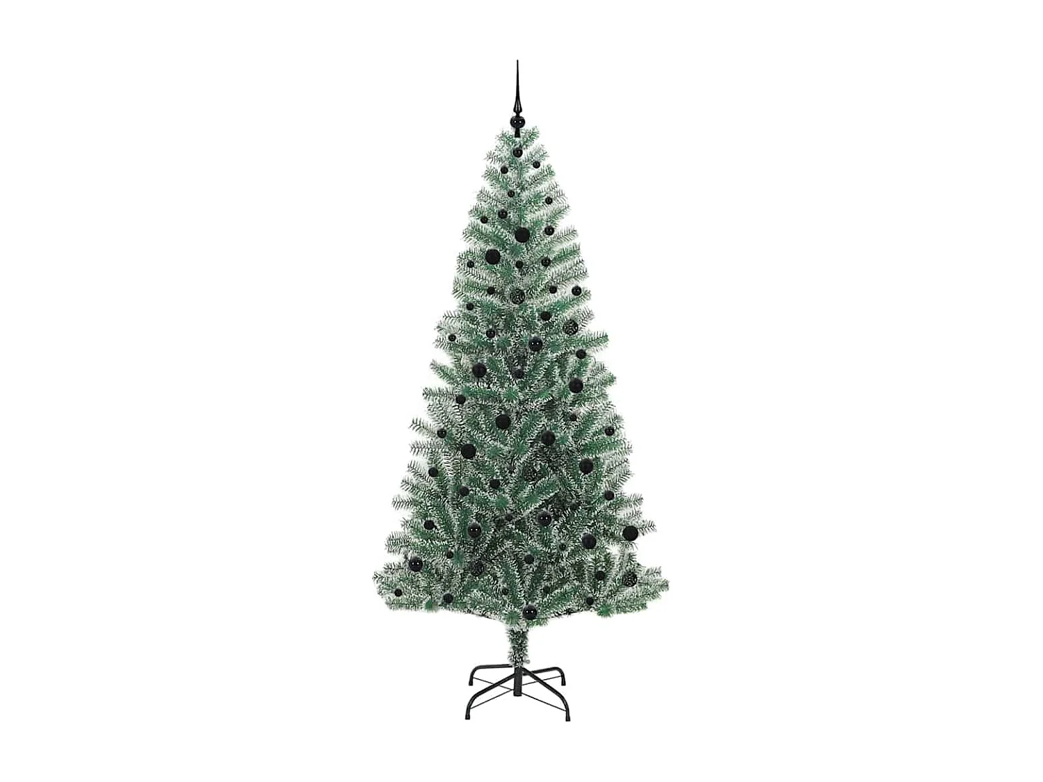 Árbol de Navidad Artificial Nevado con Luz LED Verde y 240 cm
