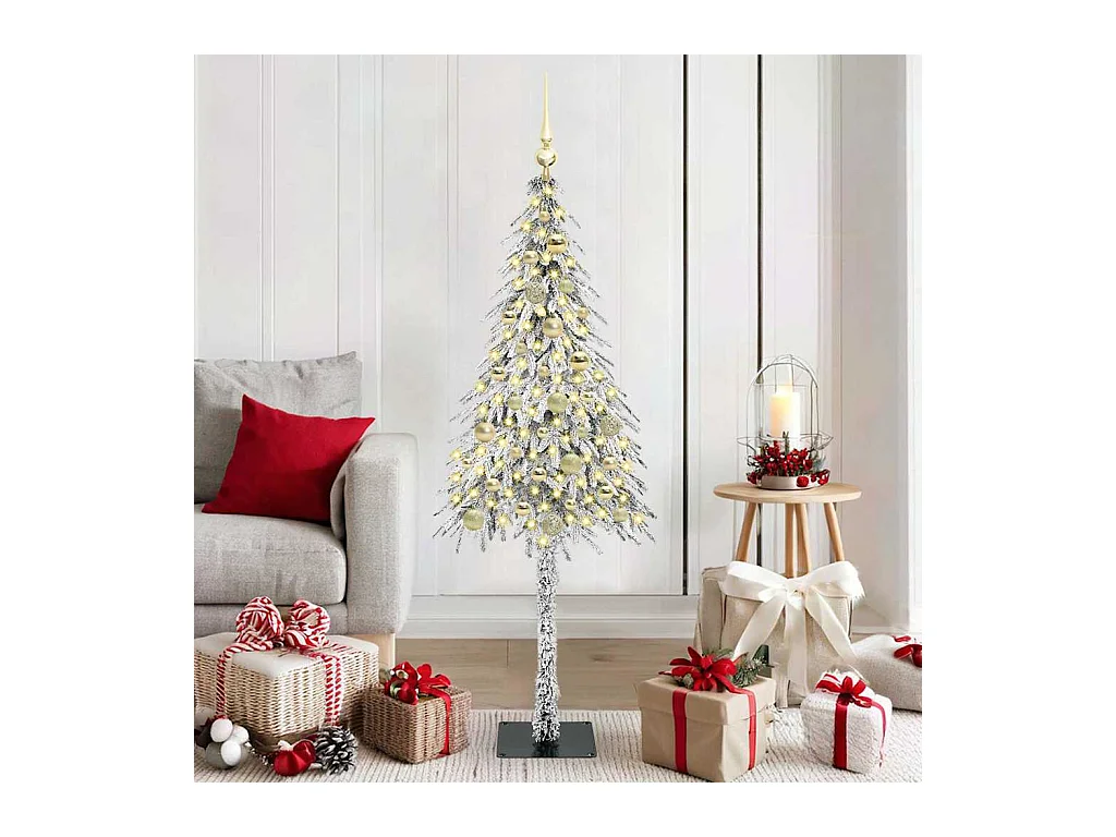 Árvore de Natal com 150 LEDs com suporte Branco 150 cm PE e Aço