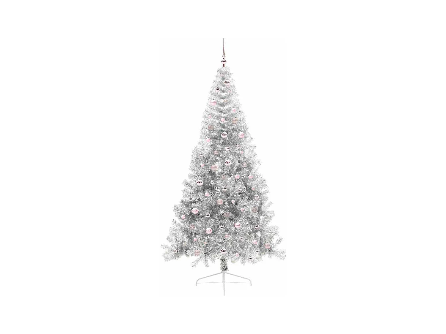 Kunststof Voorverlichte Kerstboom met 300 LED Zilver 240 cm PET