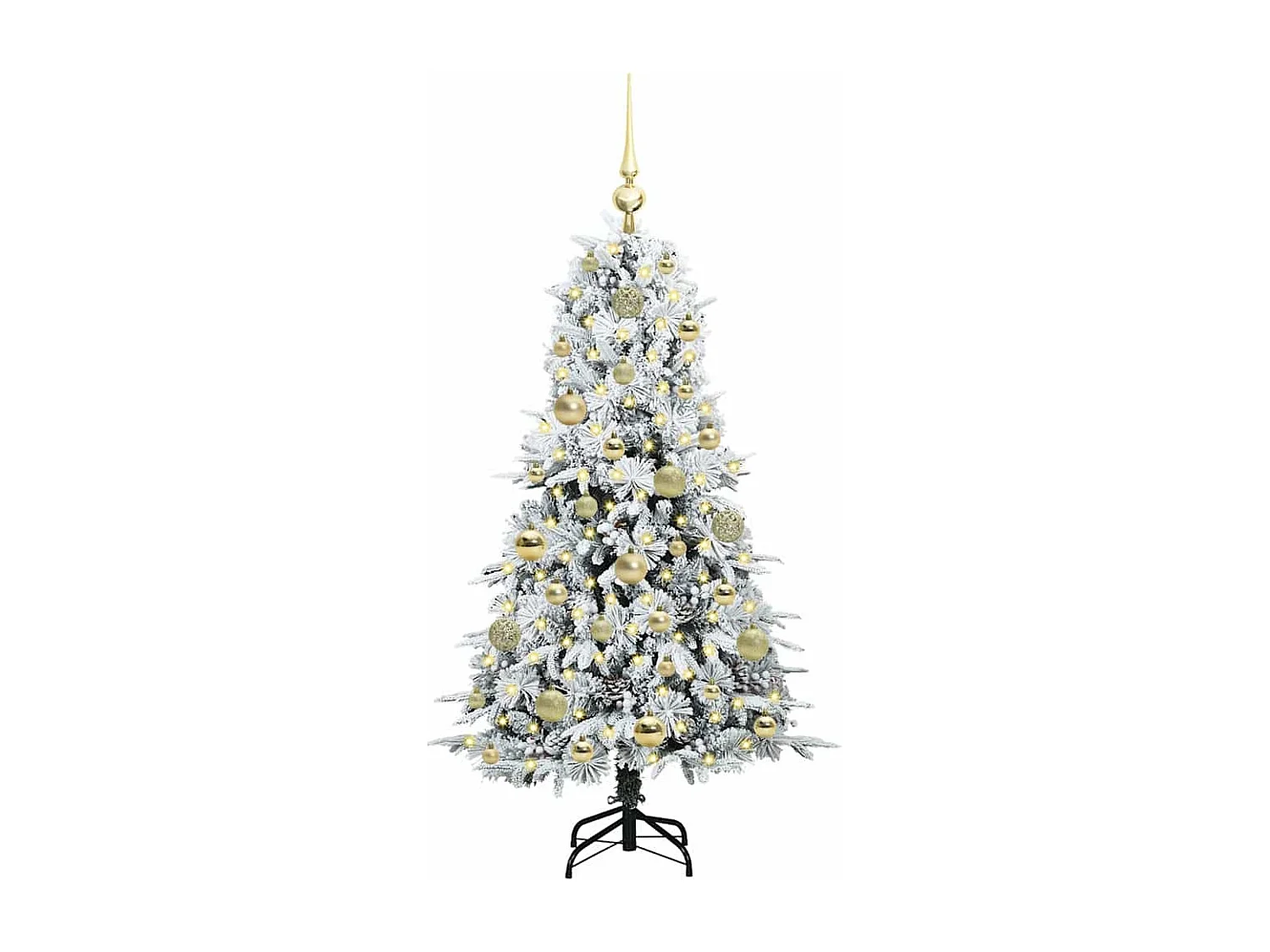 Árvore de Natal Articulada Artificial Verde 120 cm PE e PVC