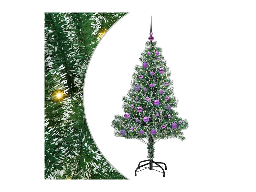 Arbre de Noël artificiel floconné de neige avec lumière LED