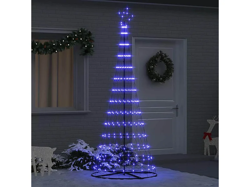 Arbre de Noël LED avec 290 LED Bleu 100 x 100 x 250 cm Métal
