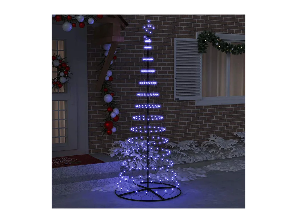 Árvore de Natal LED com 290 LEDs Azul 100 x 100 x 250 cm Metal