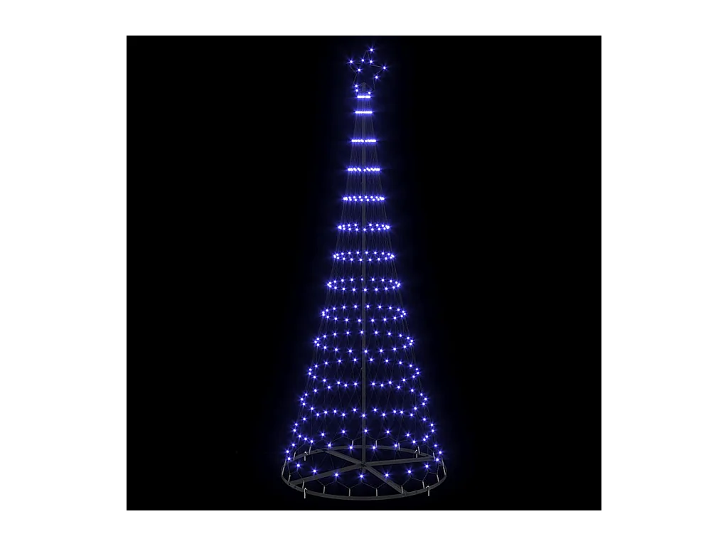 Árvore de Natal LED com 290 LEDs Azul 100 x 100 x 250 cm Metal