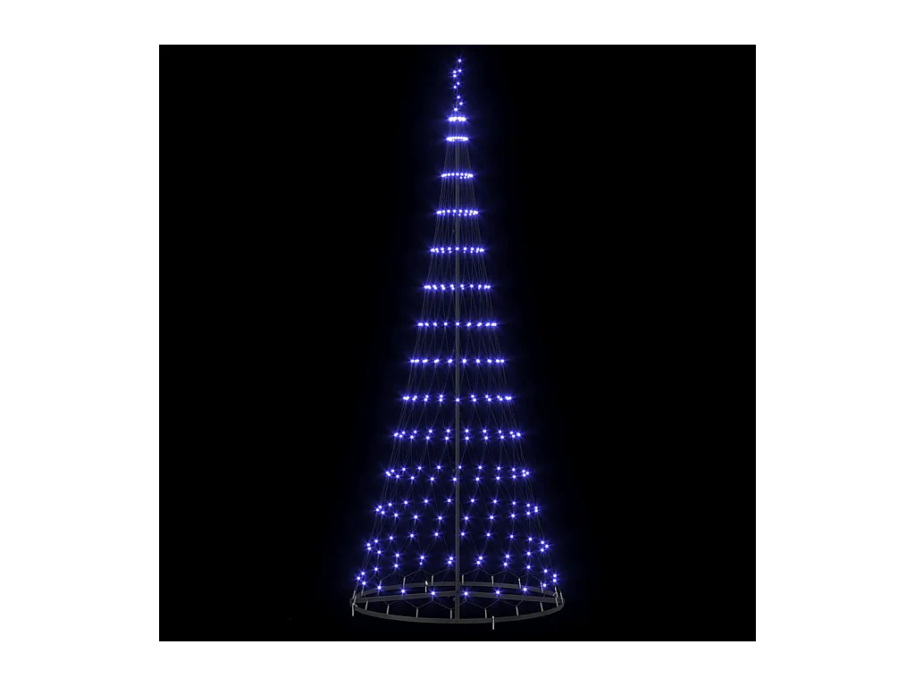 Árvore de Natal LED com 290 LEDs Azul 100 x 100 x 250 cm Metal