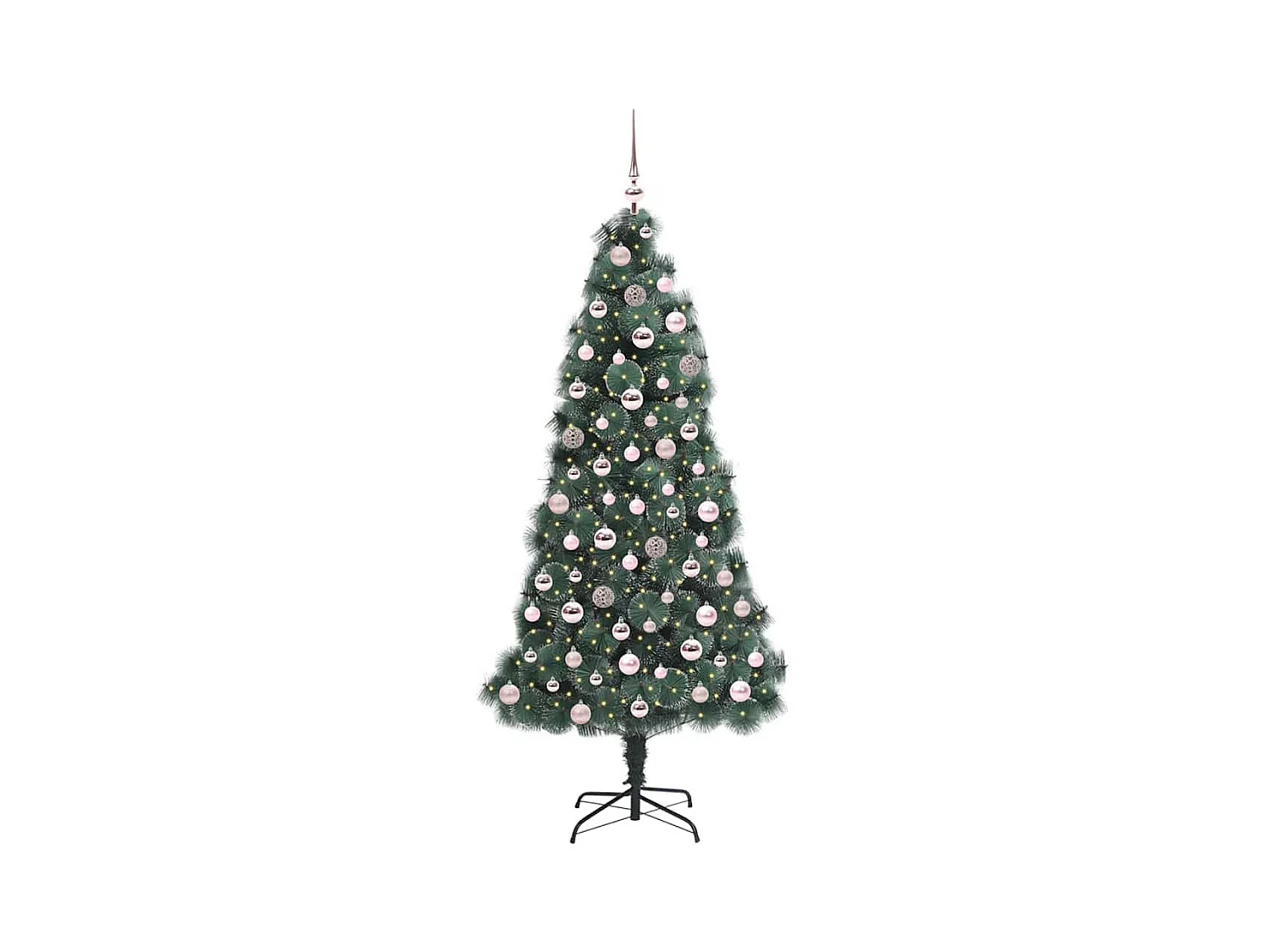 Arbre de Noël artificiel pré-éclairé avec ensemble de boules