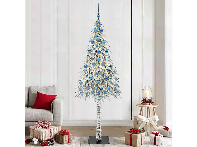 Árvore de Natal com 300 LEDs com suporte Branco 210 cm PE e Aço
