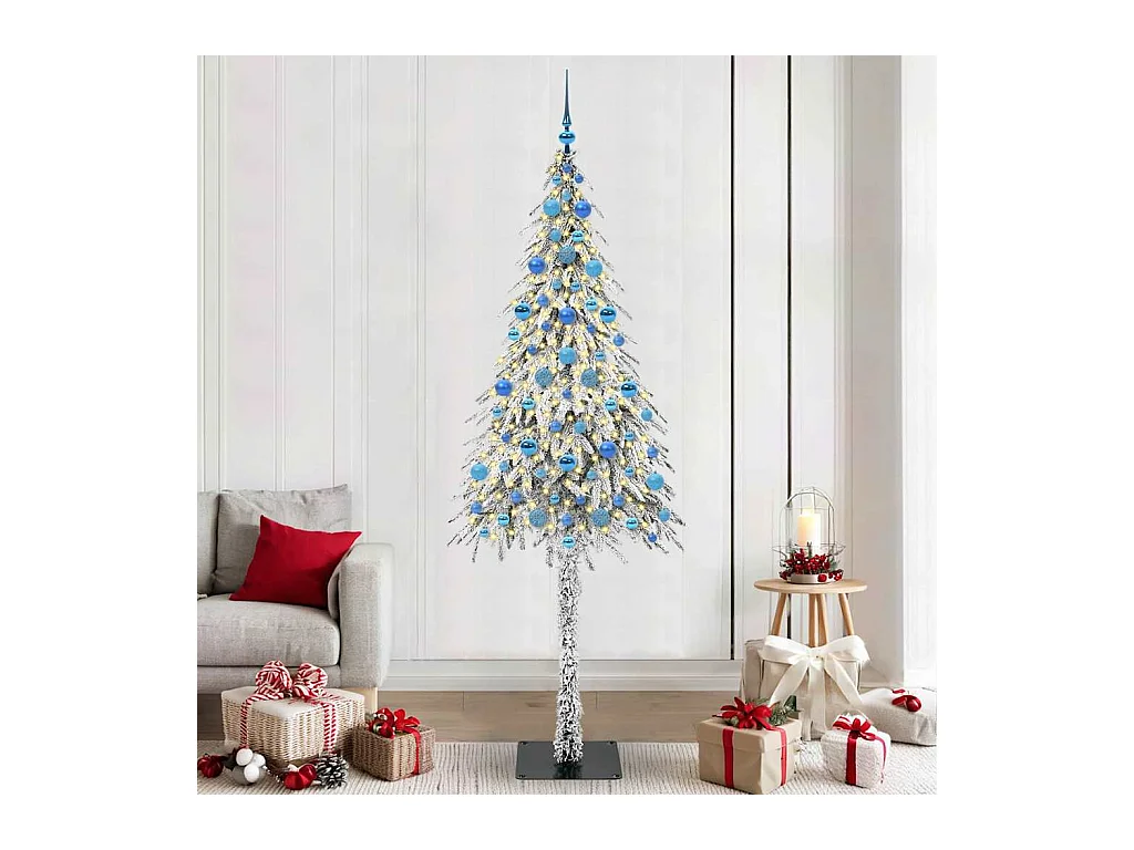 Árvore de Natal com 300 LEDs com suporte Branco 210 cm PE e Aço