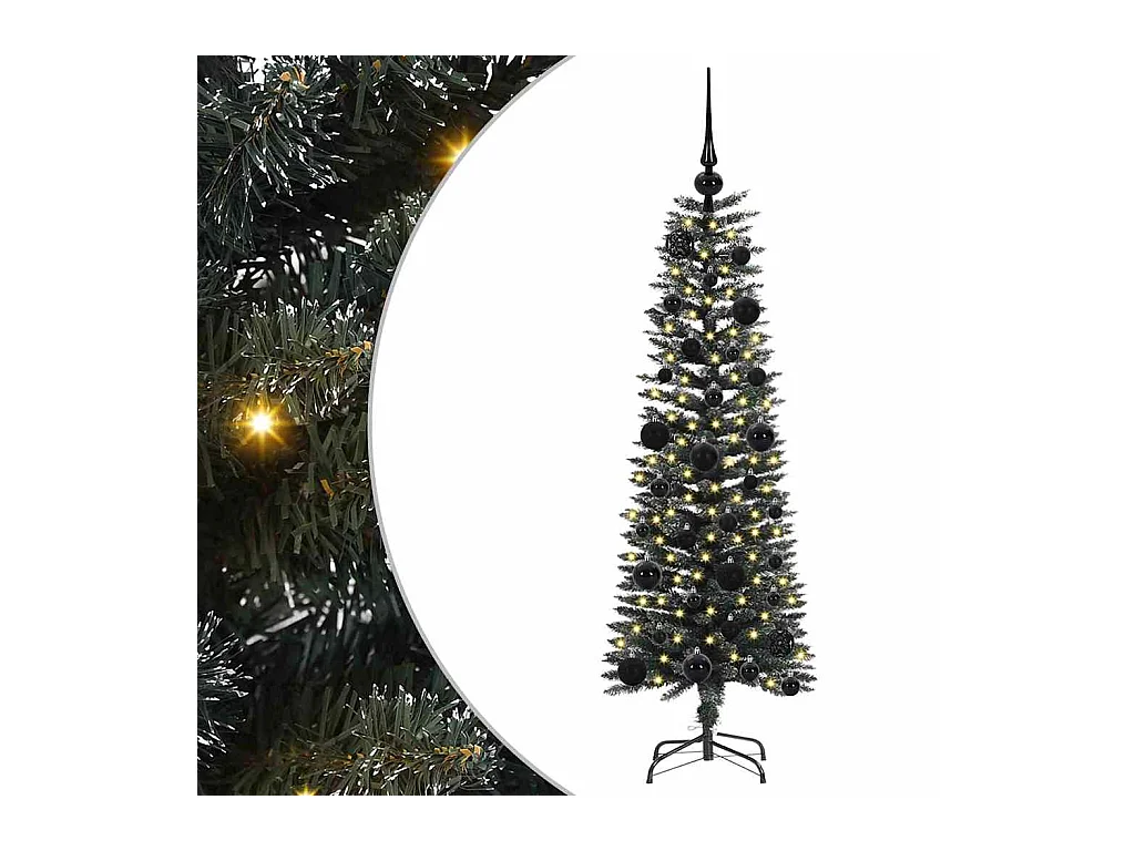 Sapin de Noël artificiel avec 150 LED Vert 40,5 x 40,5 x 120 cm