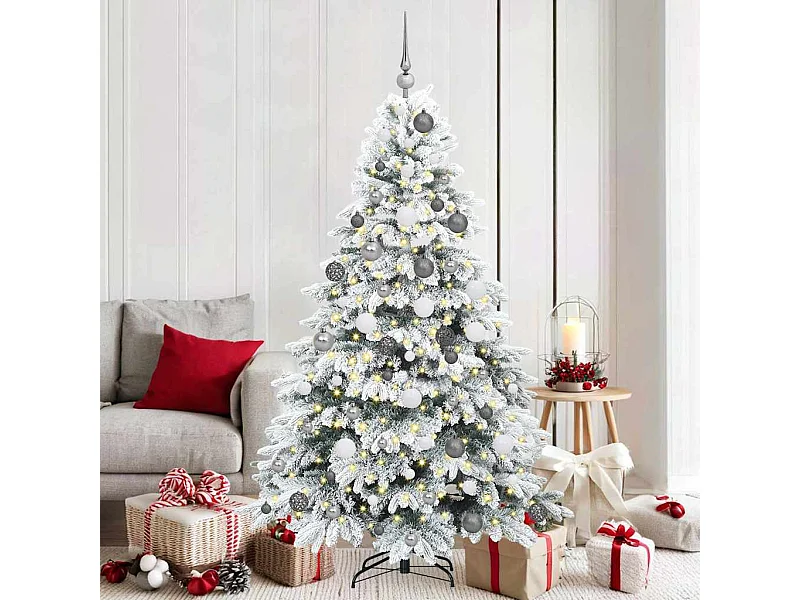 Kunstkerstboom met 300 LED met standaard Groen 180 cm PE en PVC