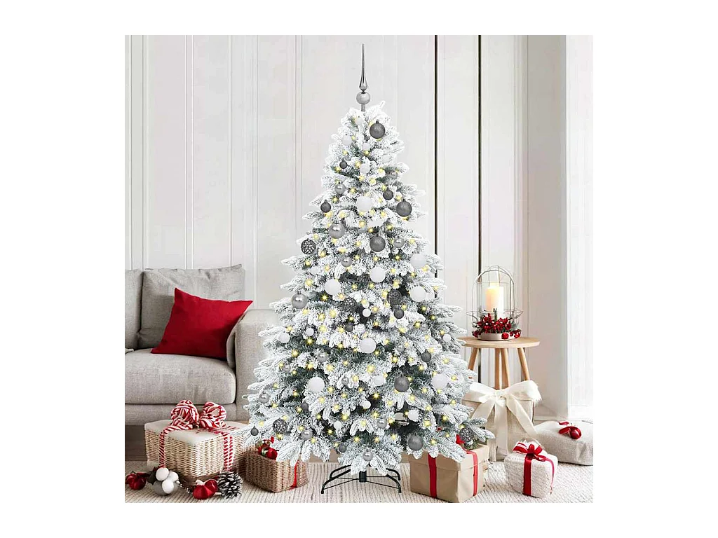 Kunstkerstboom met 300 LED met standaard Groen 180 cm PE en PVC