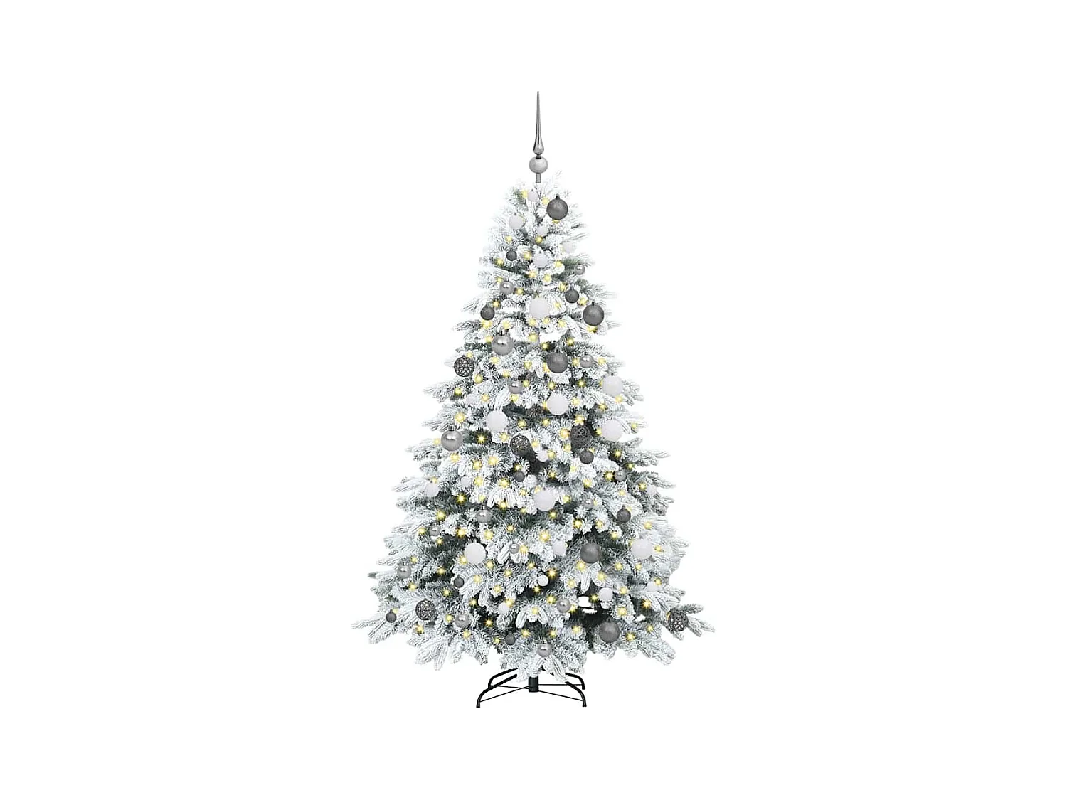 Kunstkerstboom met 300 LED met standaard Groen 180 cm PE en PVC