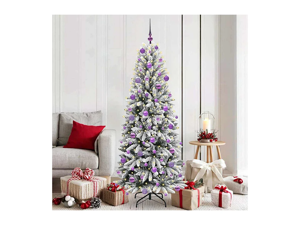 Sapin de Noël artificiel avec 300 LED Blanc 73 x 73 x 180 cm