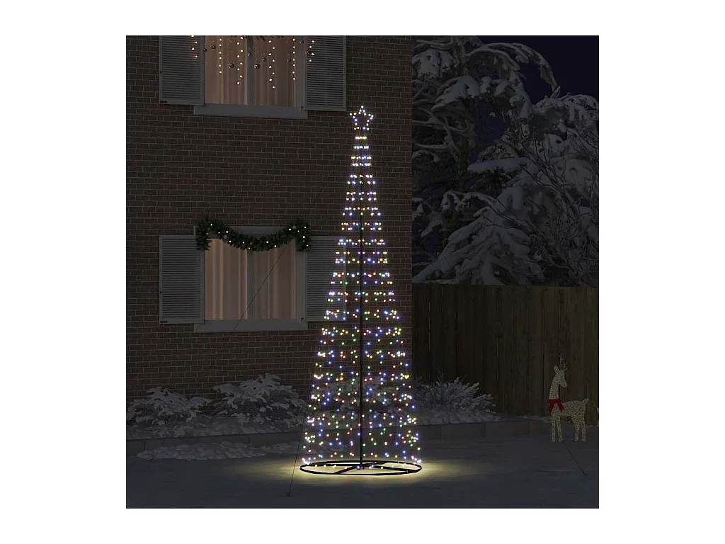 Árbol de Navidad LED con 800 LED Multicolor 400 cm Hierro