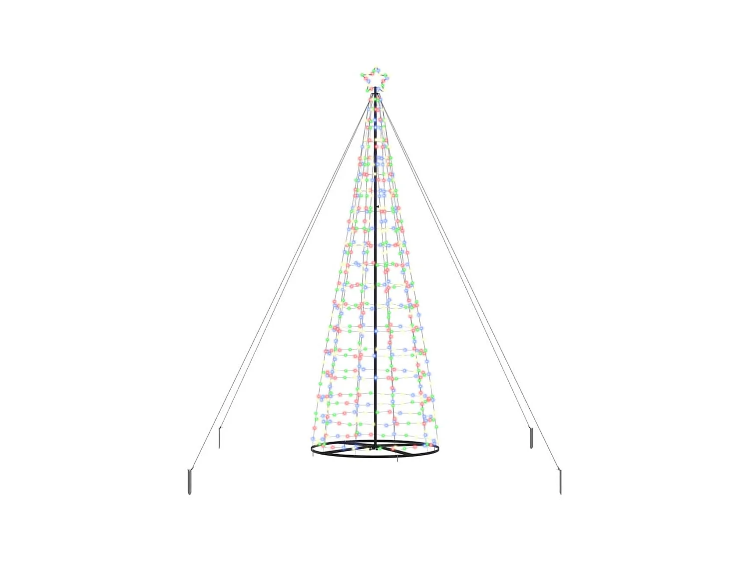 Árbol de Navidad LED con 800 LED Multicolor 400 cm Hierro