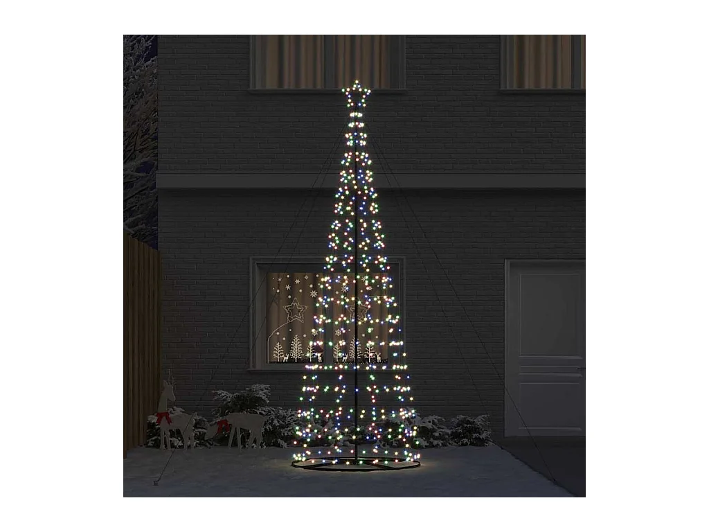 Árbol de Navidad LED con 800 LED Multicolor 400 cm Hierro