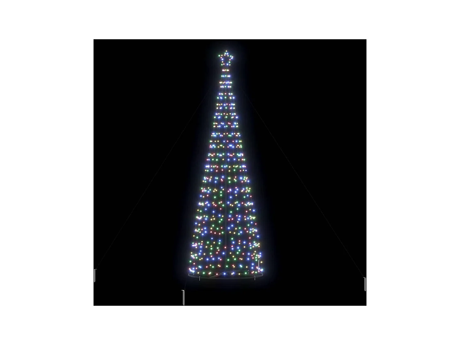 Árbol de Navidad LED con 800 LED Multicolor 400 cm Hierro