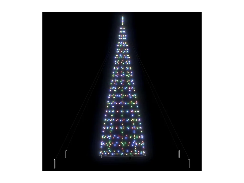 Árbol de Navidad LED con 800 LED Multicolor 400 cm Hierro