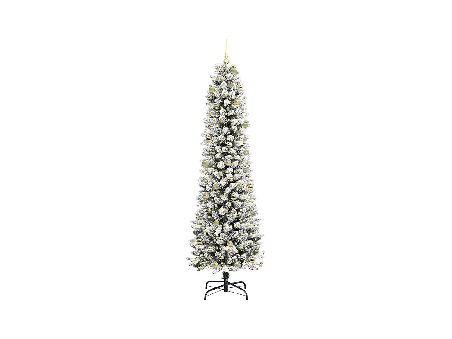 Sapin de Noël artificiel avec 300 LED Vert et blanc 240 cm
