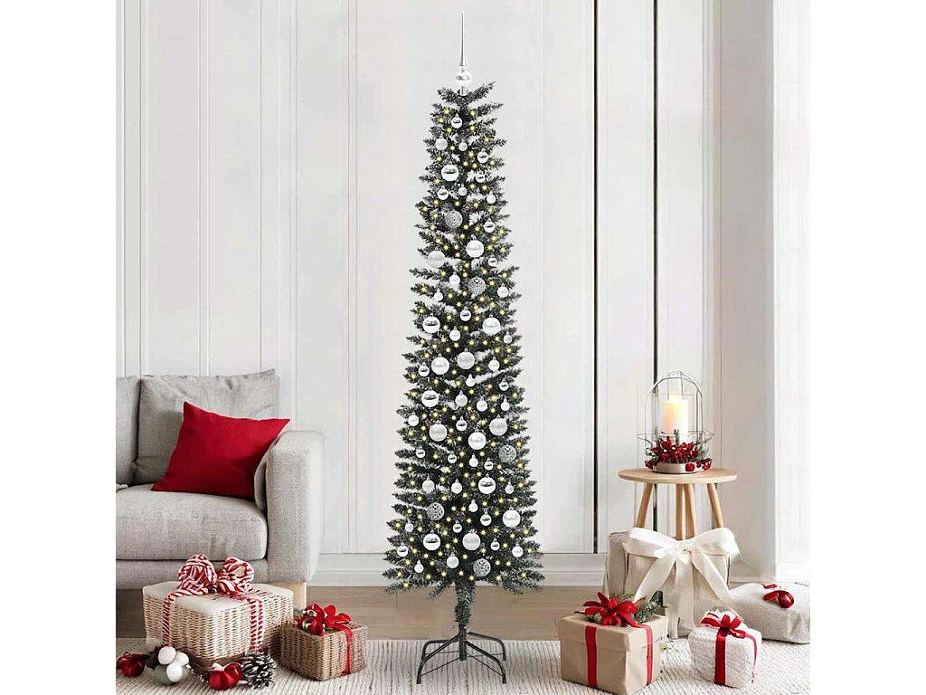 Árvore de Natal Artificial com 300 LEDs Verde 58 x 58 x 210 cm