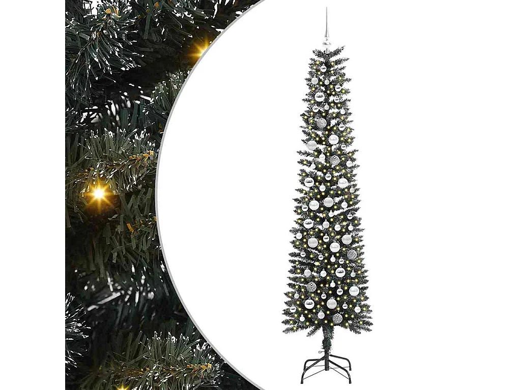 Árvore de Natal Artificial com 300 LEDs Verde 58 x 58 x 210 cm