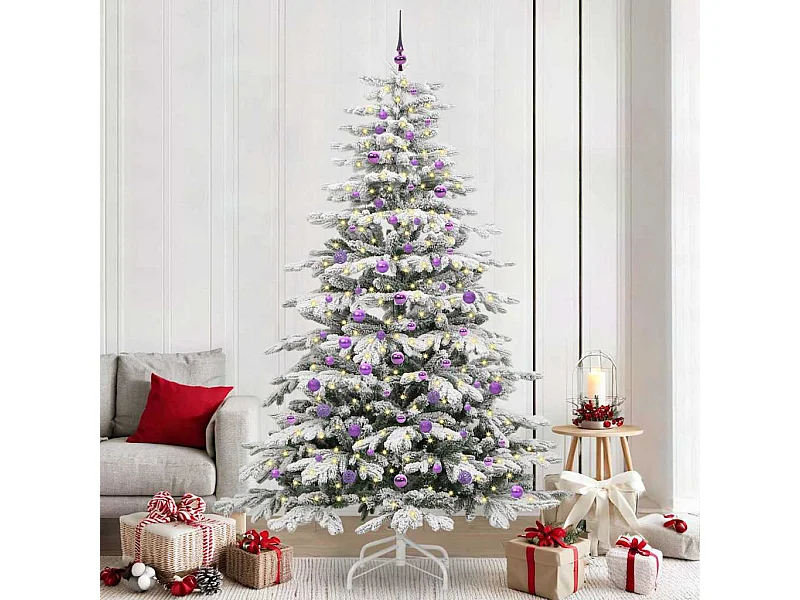 Sapin de Noël Artificiel à Branches Articulées Blanc 240 cm