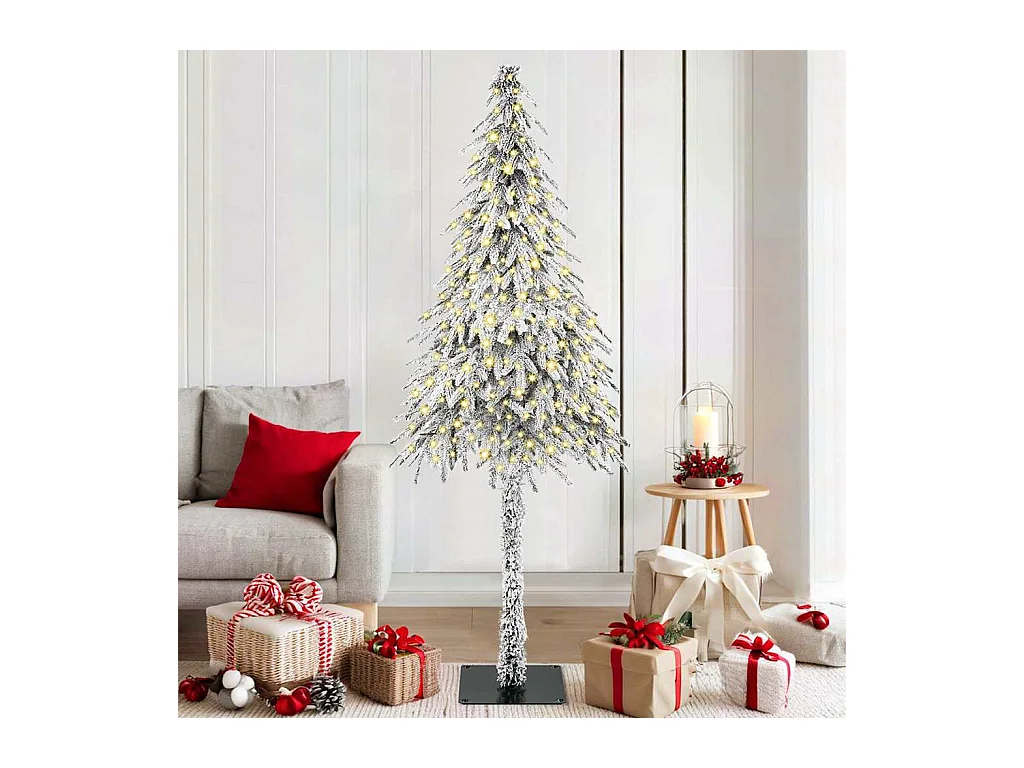 Sapin de Noël avec 300 LED Blanc 180 cm PE et Acier