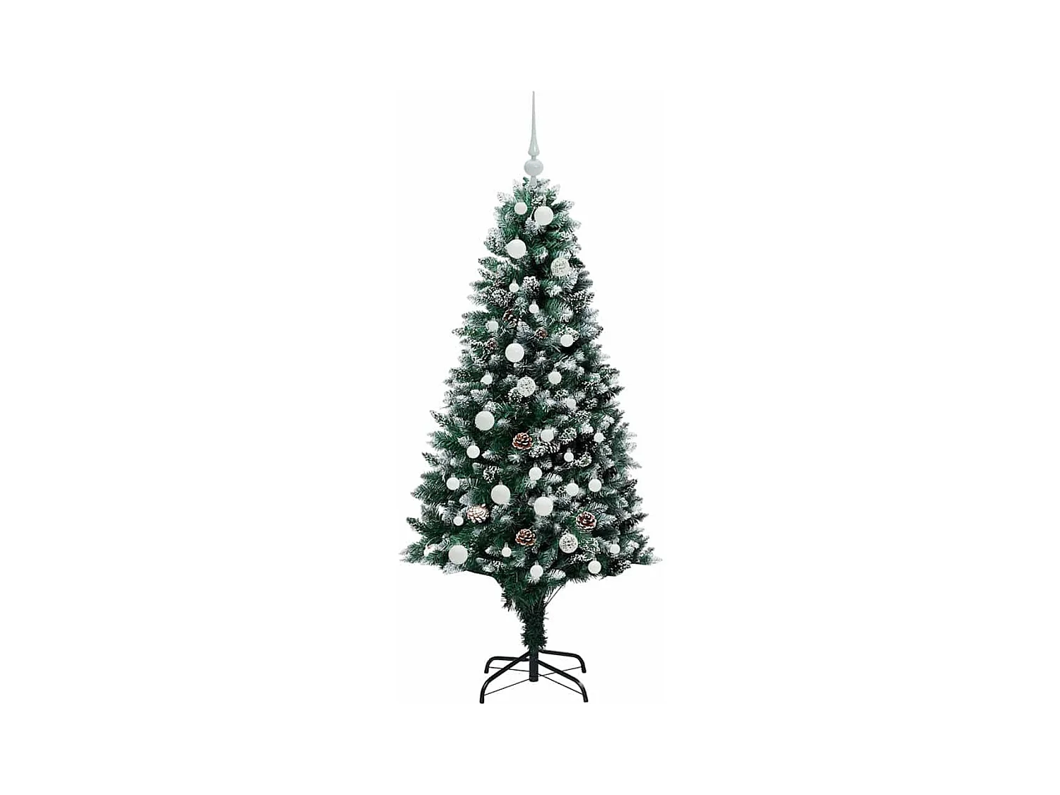 Árbol de Navidad artificial Verde 150 cm PVC y Acero y Plástico