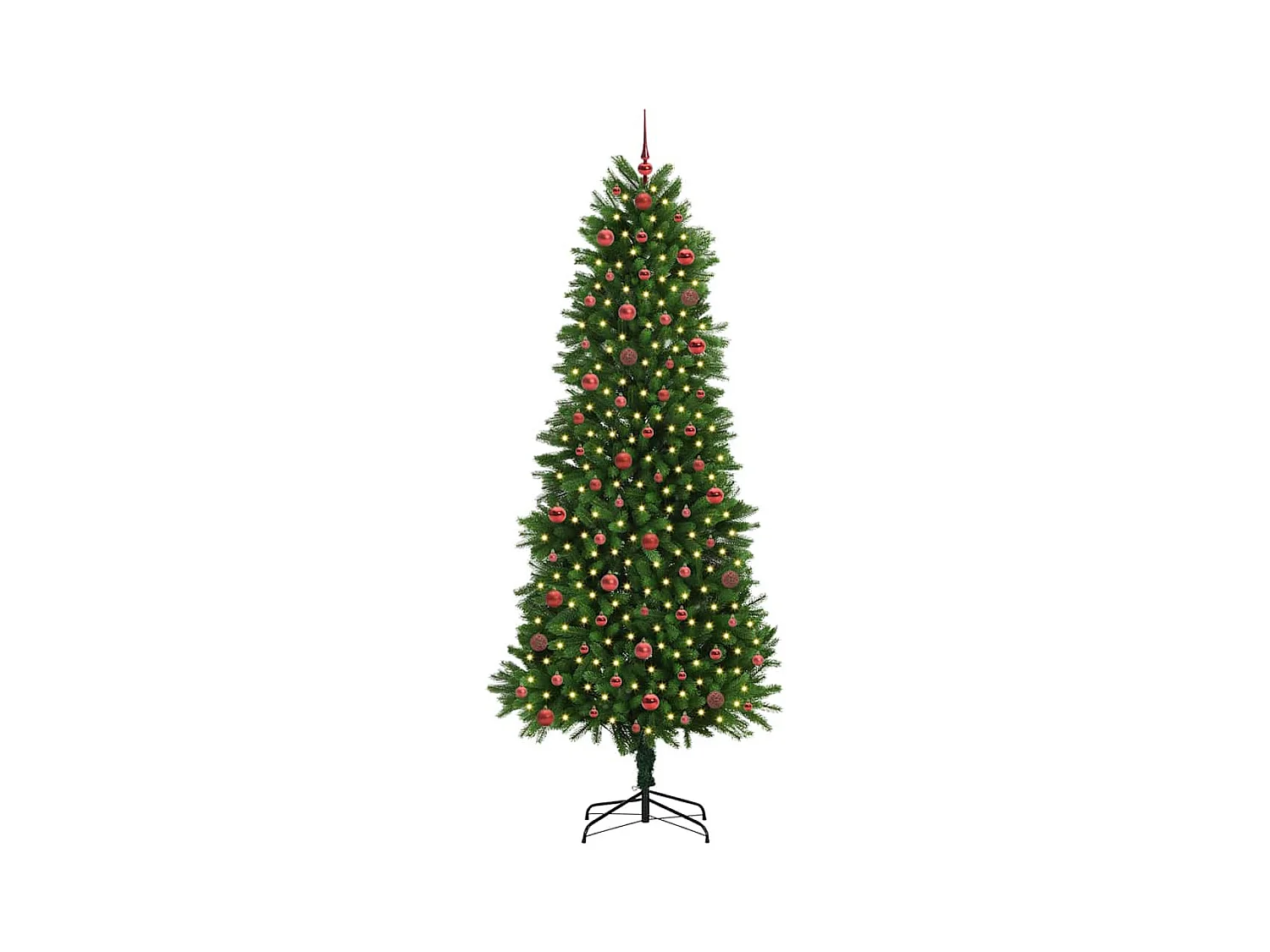 Sapin de Noël avec 300 LED avec support Vert 240 cm PE