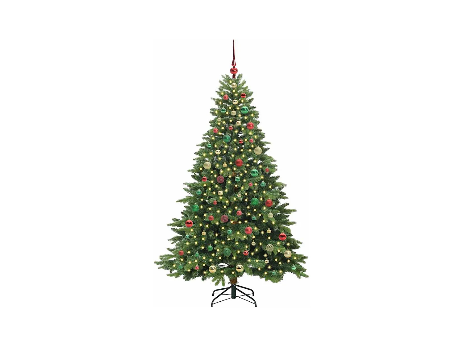 Sapin de Noël artificiel avec 300 LED Vert 180 cm PE et PVC
