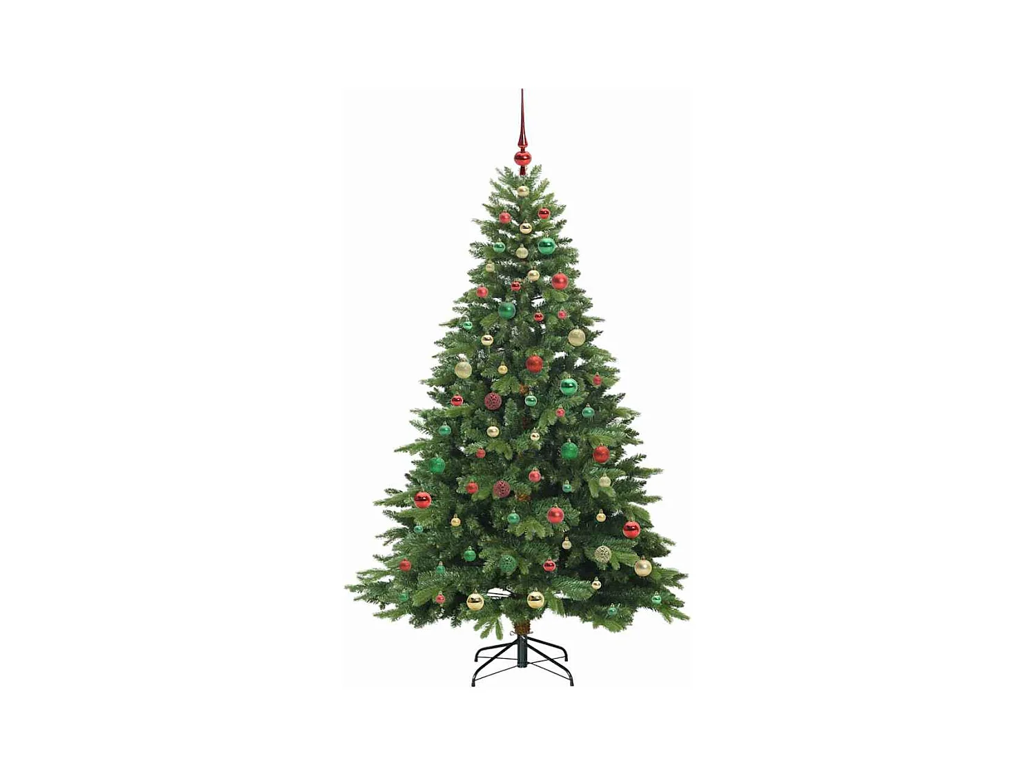 Sapin de Noël artificiel avec 300 LED Vert 180 cm PE et PVC
