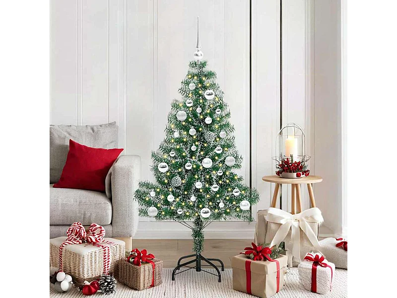 Arbre de Noël artificiel floconné de neige avec lumière LED