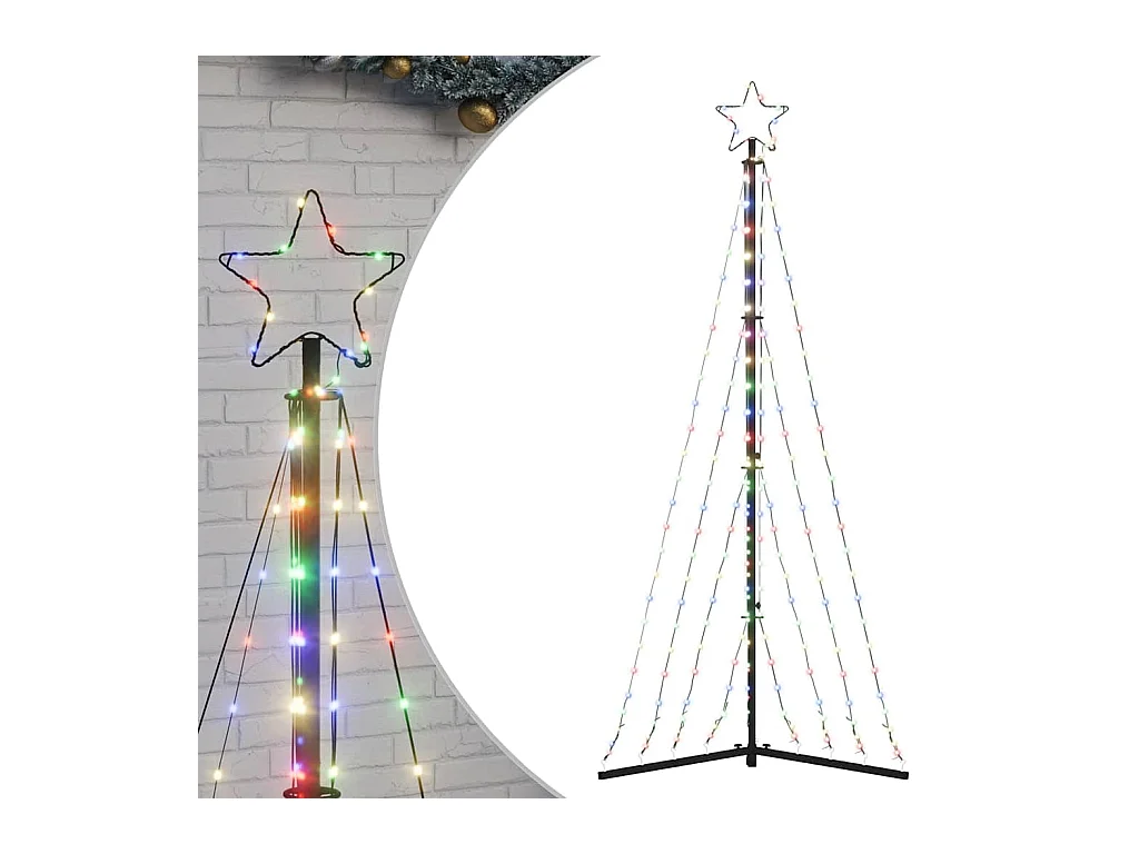 Sapin de Noël à LED 339 LED colorées 187 cm