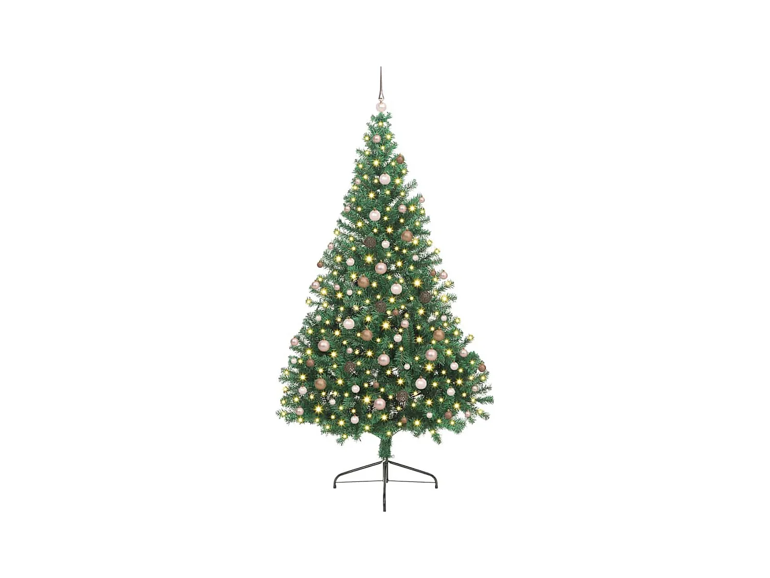 Sapin de Noël artificiel pré-éclairé Vert 240 cm PVC