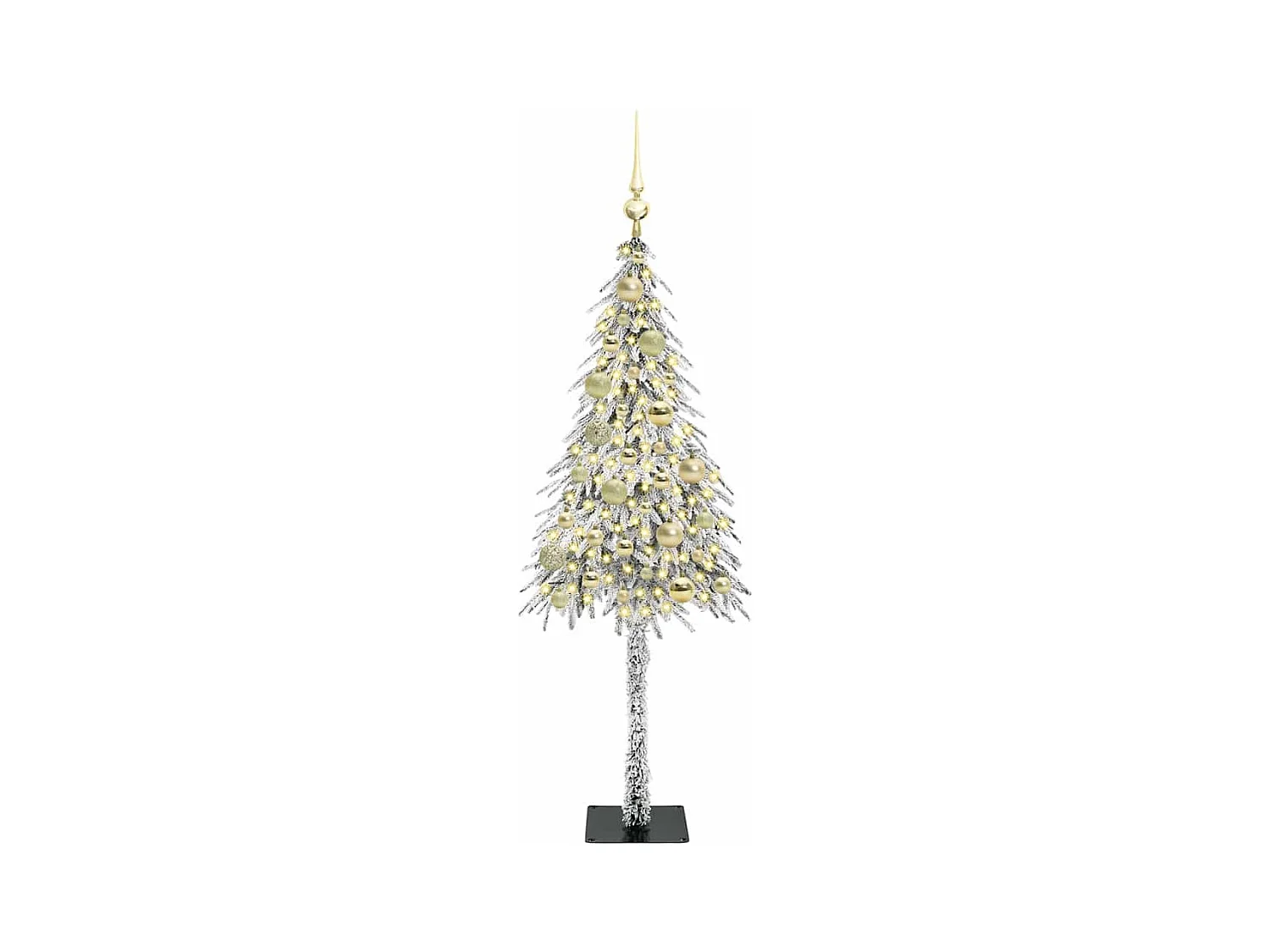 Árvore de Natal com 150 LEDs com suporte Branco 120 cm PE e Aço