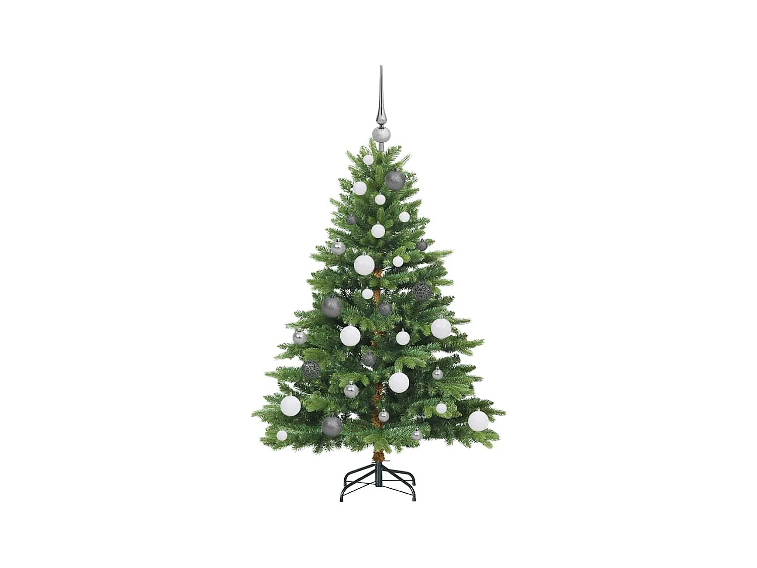Kunstkerstboom met 150 LED met standaard Groen 120 cm PE en PVC