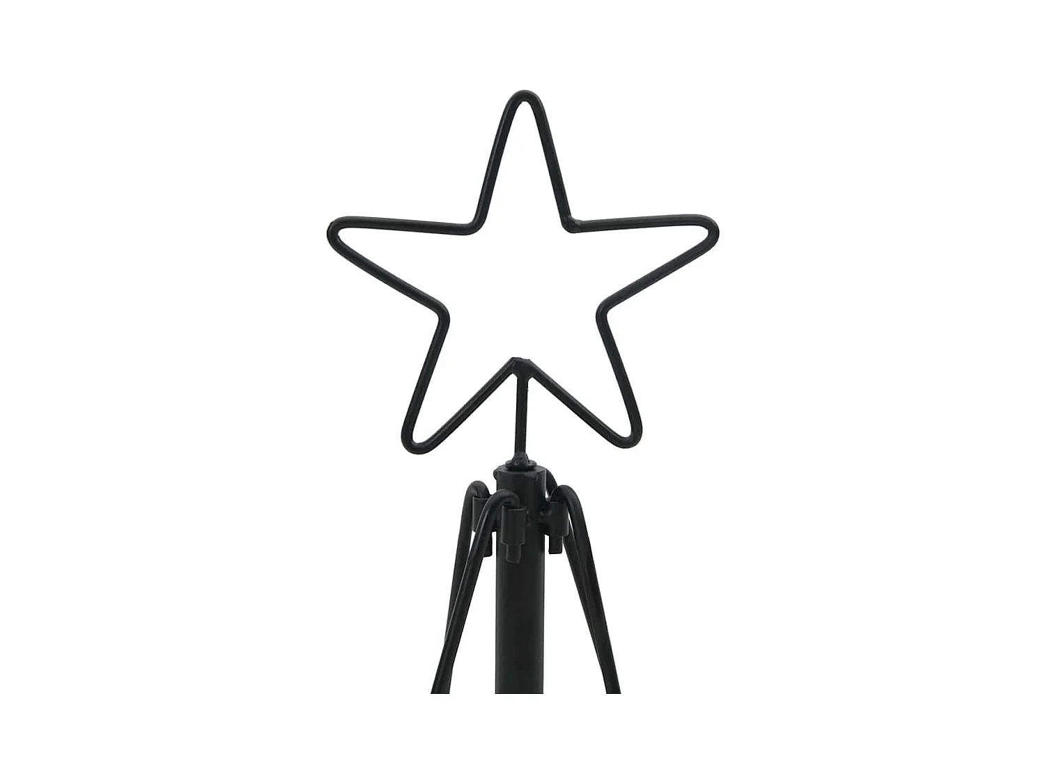 Árbol Cono de Navidad con soporte Negro 125 cm Acero