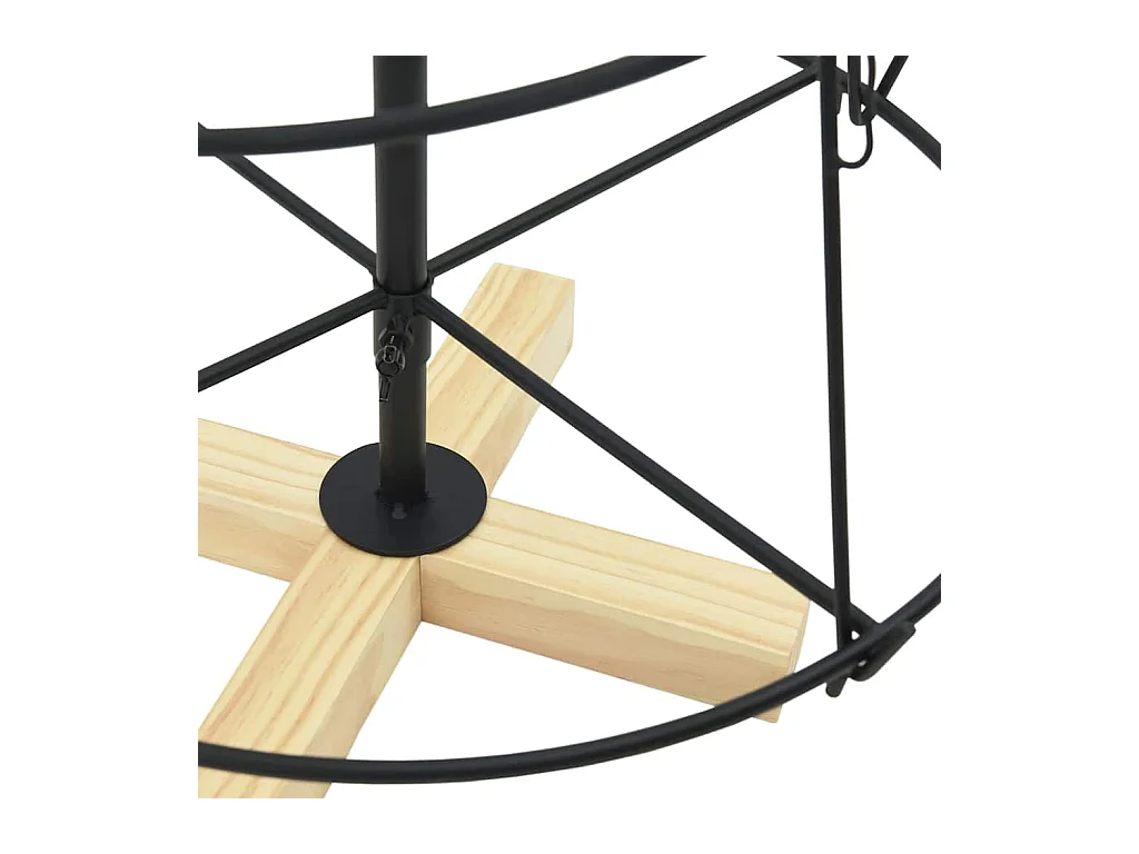 Árbol Cono de Navidad con soporte Negro 125 cm Acero