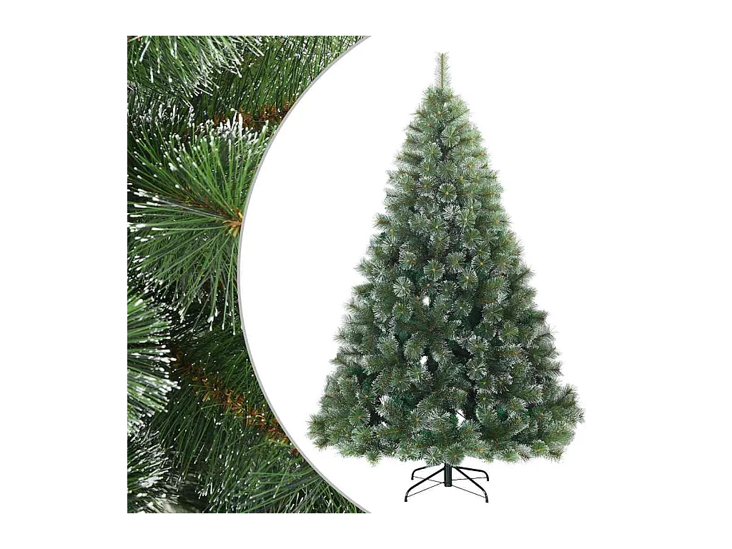 Árbol de Navidad Artificial Moderno Plegable con Nieve y Escarcha