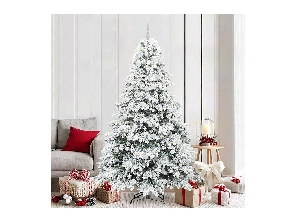 Árbol de Navidad artificial con 300 LED Verde 210 cm PE y PVC