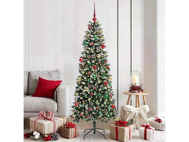 Sapin de Noël artificiel avec 300 LED Vert 76 x 76 x 180 cm