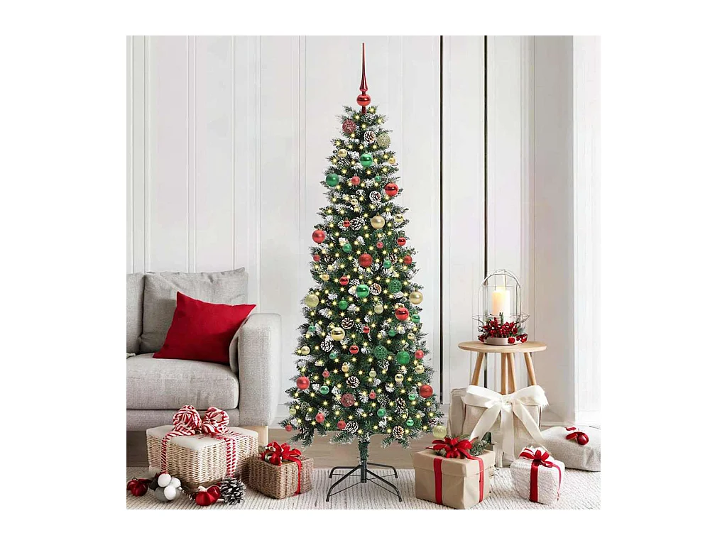 Sapin de Noël artificiel avec 300 LED Vert 76 x 76 x 180 cm