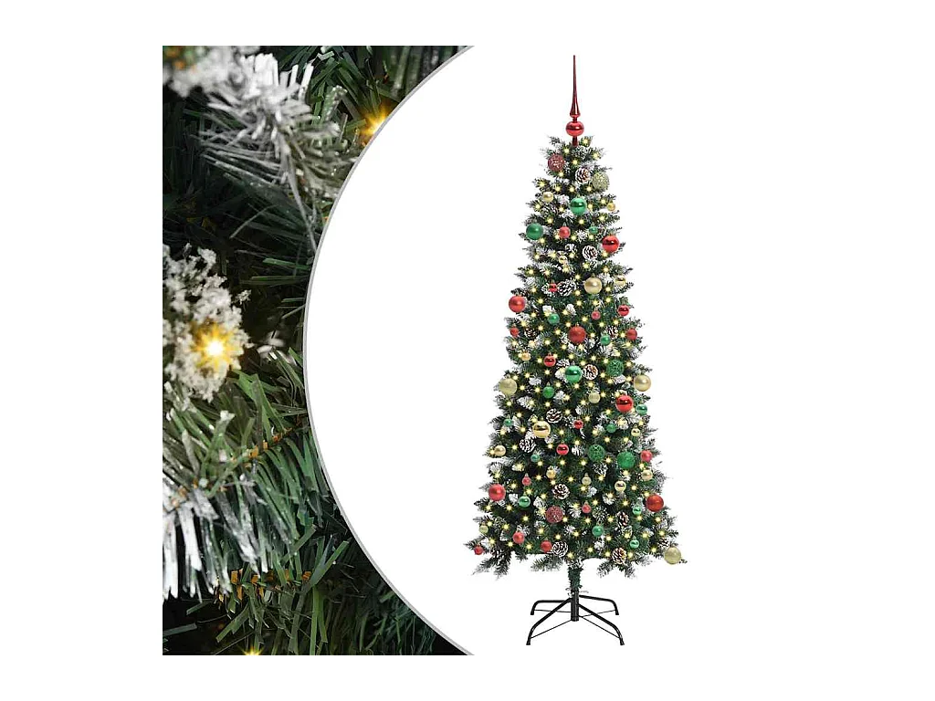 Sapin de Noël artificiel avec 300 LED Vert 76 x 76 x 180 cm