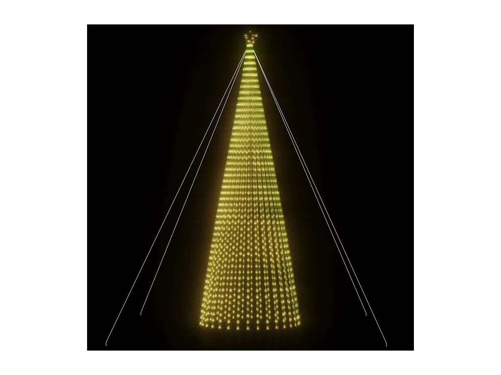 Sapin de Noël à LED 1544 LED blanc chaud 500 cm