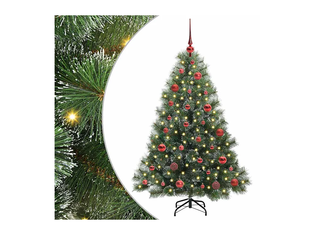 Árvore de Natal Artificial com 150 LEDs Verde 150 cm PE e PVC