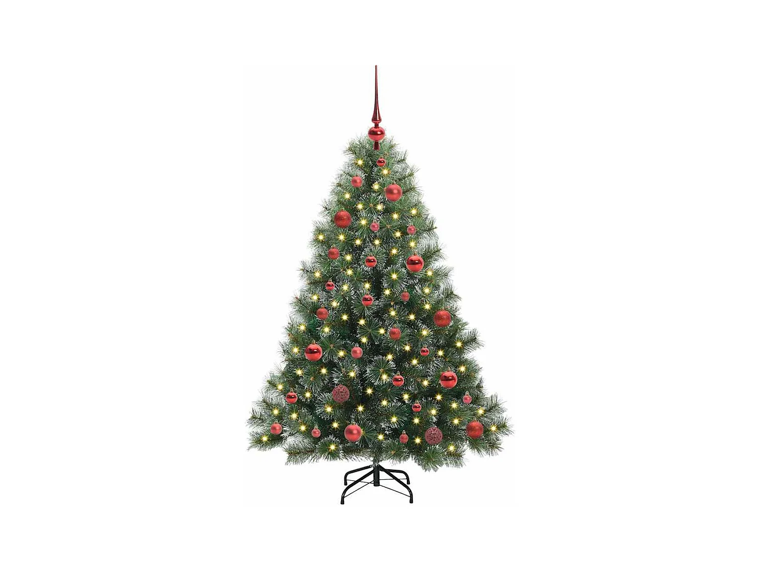 Árvore de Natal Artificial com 150 LEDs Verde 150 cm PE e PVC