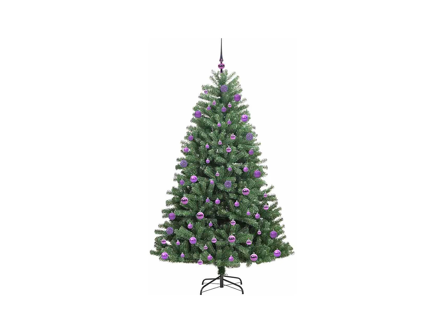 Árvore de Natal Articulada Artificial Verde 210 cm PVC e Metal