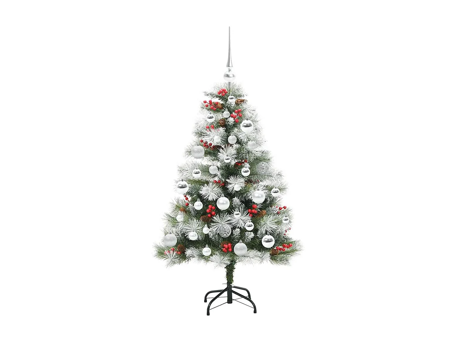 Sapin de Noël artificiel Vert et blanc 120 cm